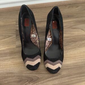 Missoni for Target Black and Brown Chevron Ankle Booties